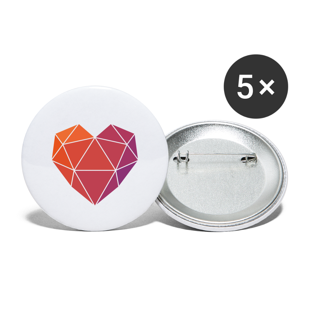Heartucate Buttons - Weiß