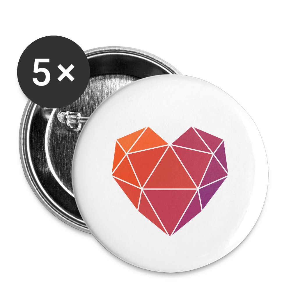 Heartucate Buttons - Weiß
